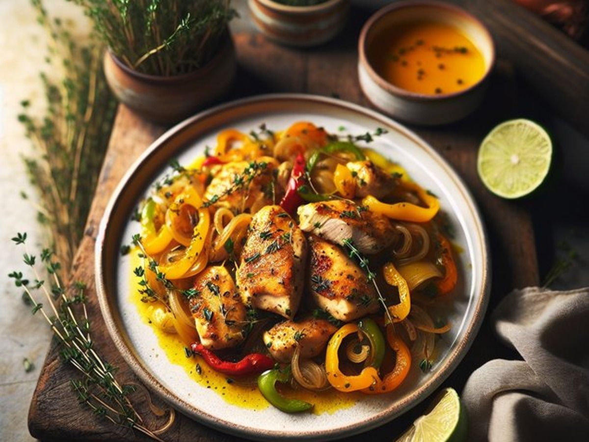 Saffron Citrus Chicken Saffron Citrus Chicken served and ready to enjoy