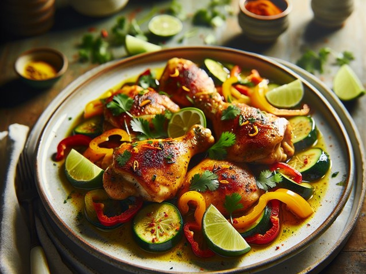 Saffron Lime Chicken Medley Saffron Lime Chicken Medley served and ready to enjoy