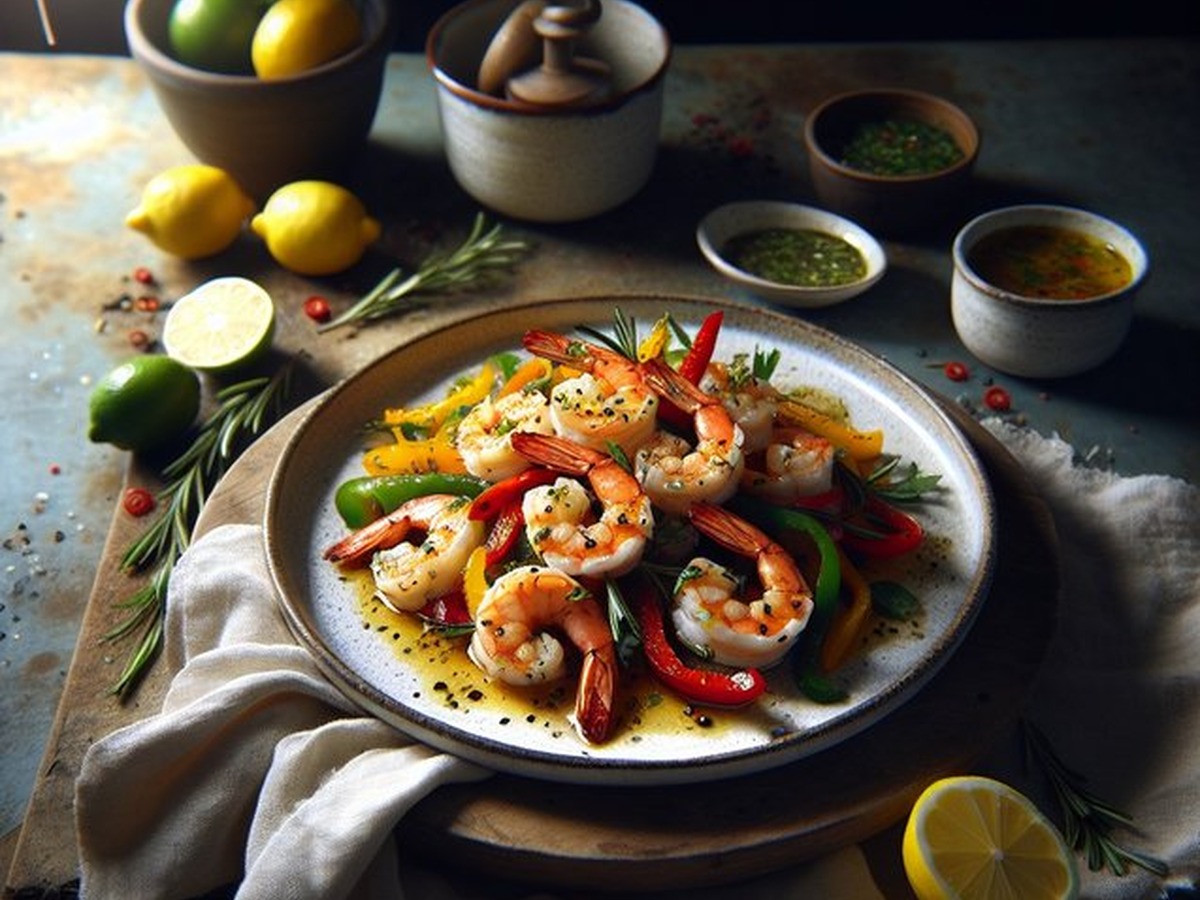 Citrus Rosemary Shrimp Fiesta Citrus Rosemary Shrimp Fiesta served and ready to enjoy