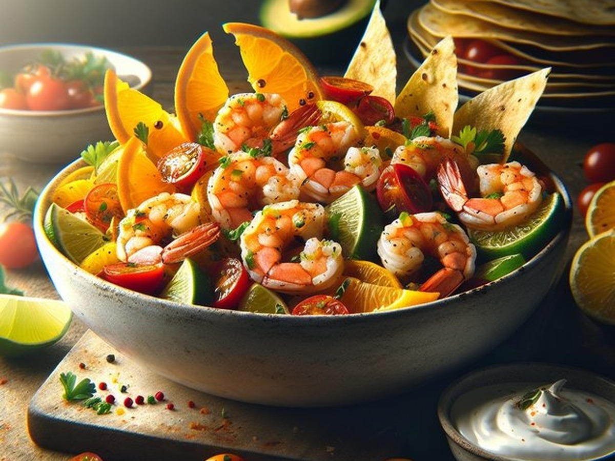 Zesty Rosemary Citrus Shrimp Fiesta served and ready to enjoy