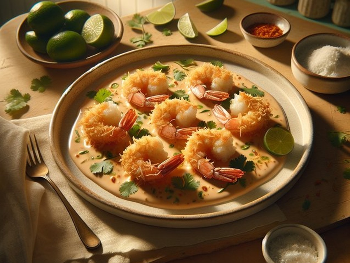 Chili Lime Coconut Shrimp served and ready to enjoy