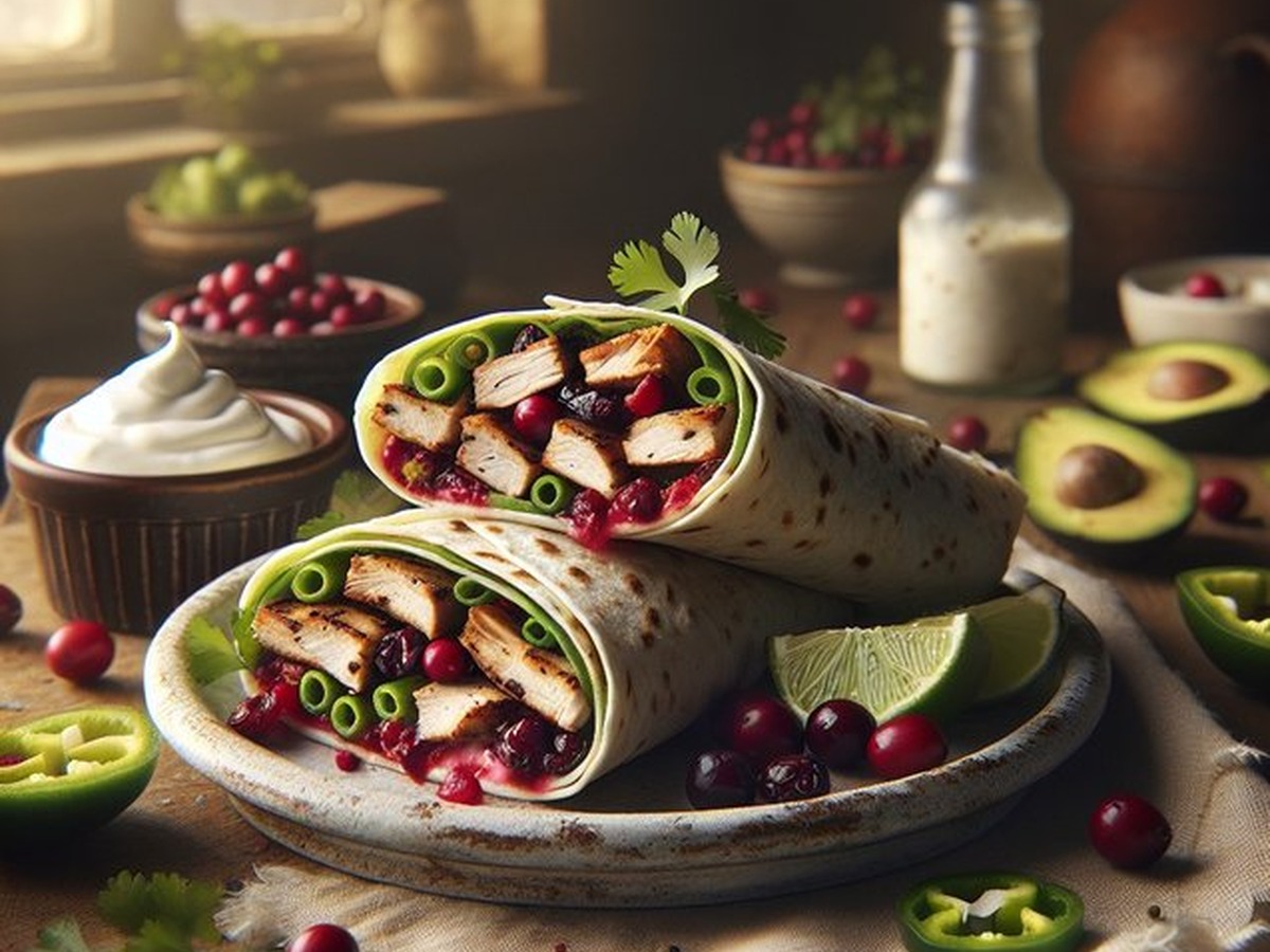Whirlwind Cranberry Jalapeño Chicken Wraps served and ready to enjoy