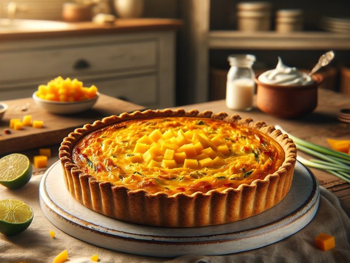 Zenith Chili Mango Chicken Quiche served and ready to enjoy