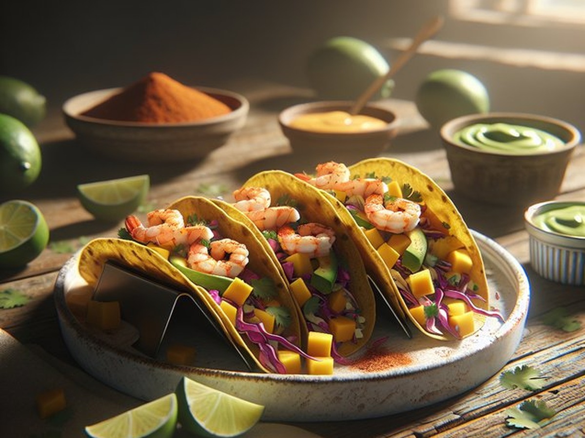 Mango Chili Lime Fusion Tacos served and ready to enjoy
