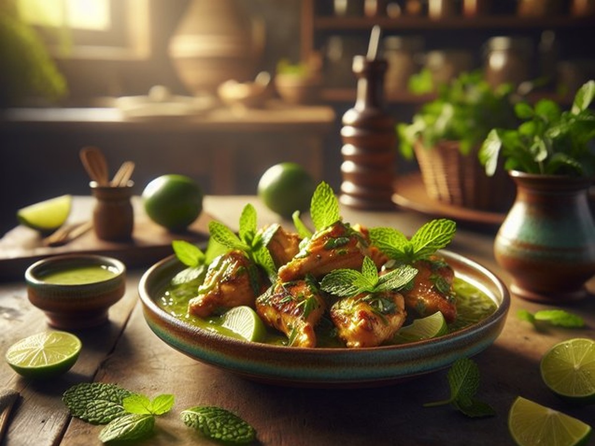 Mint Lime Chicken Escapade served and ready to enjoy