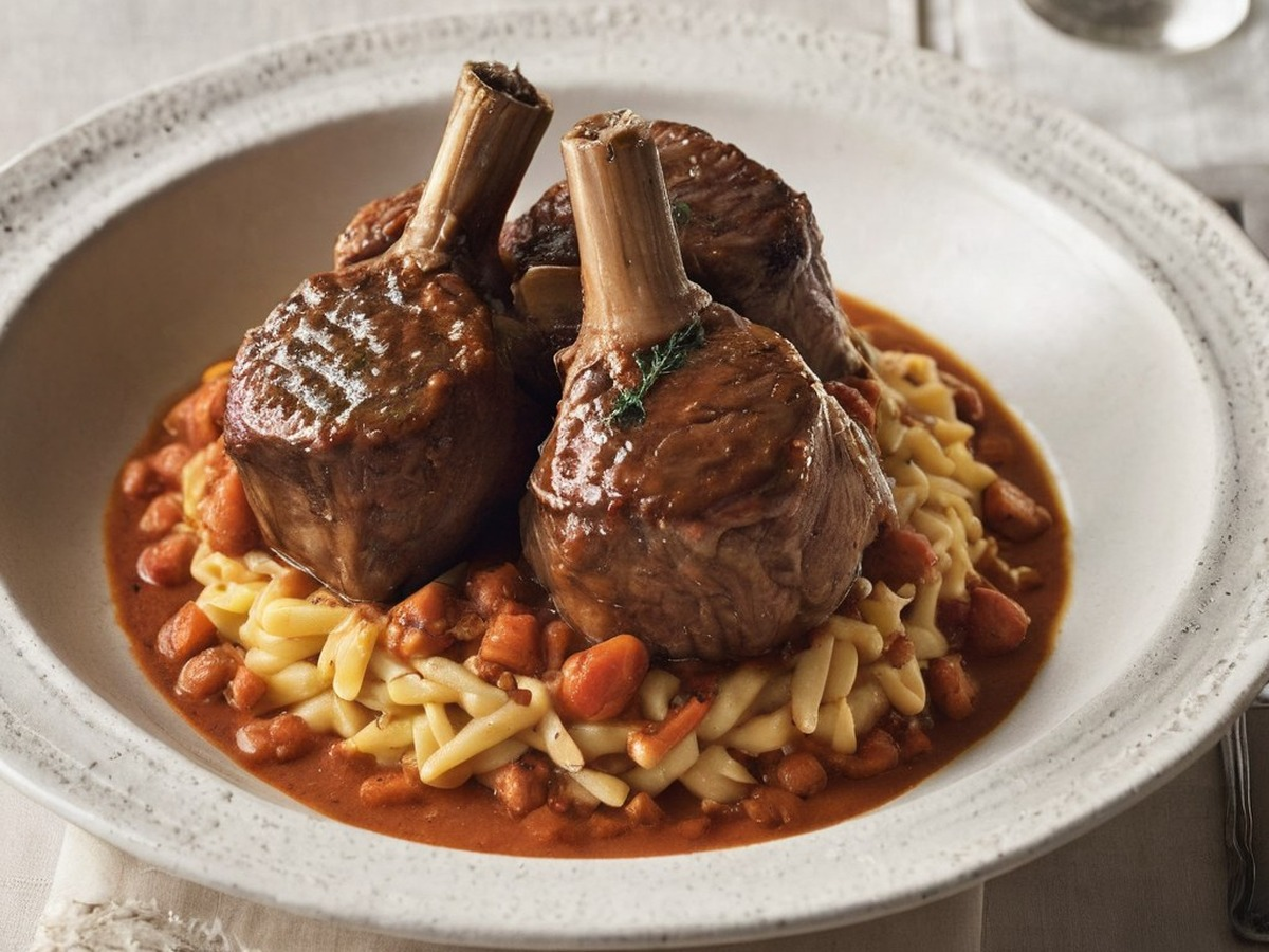 Osso Buco With Gremolata And Saffron Orzo Osso Buco With Gremolata And Saffron Orzo served and ready to enjoy