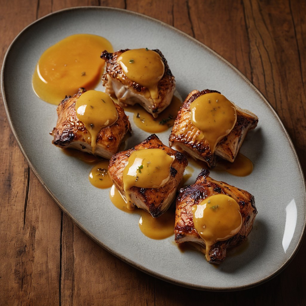 Saffron Apricot Glazed Chicken Thighs recipe