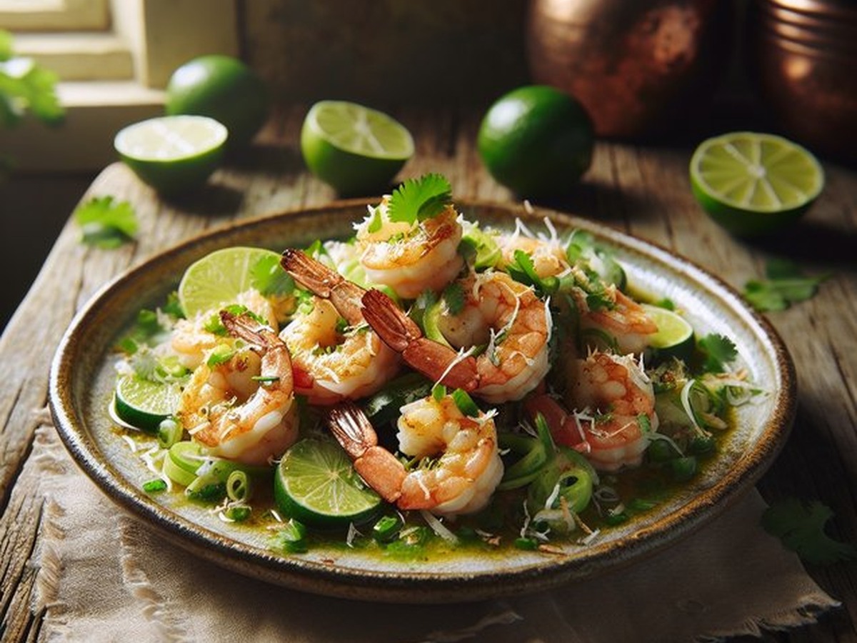 Lime Coconut Shrimp served and ready to enjoy