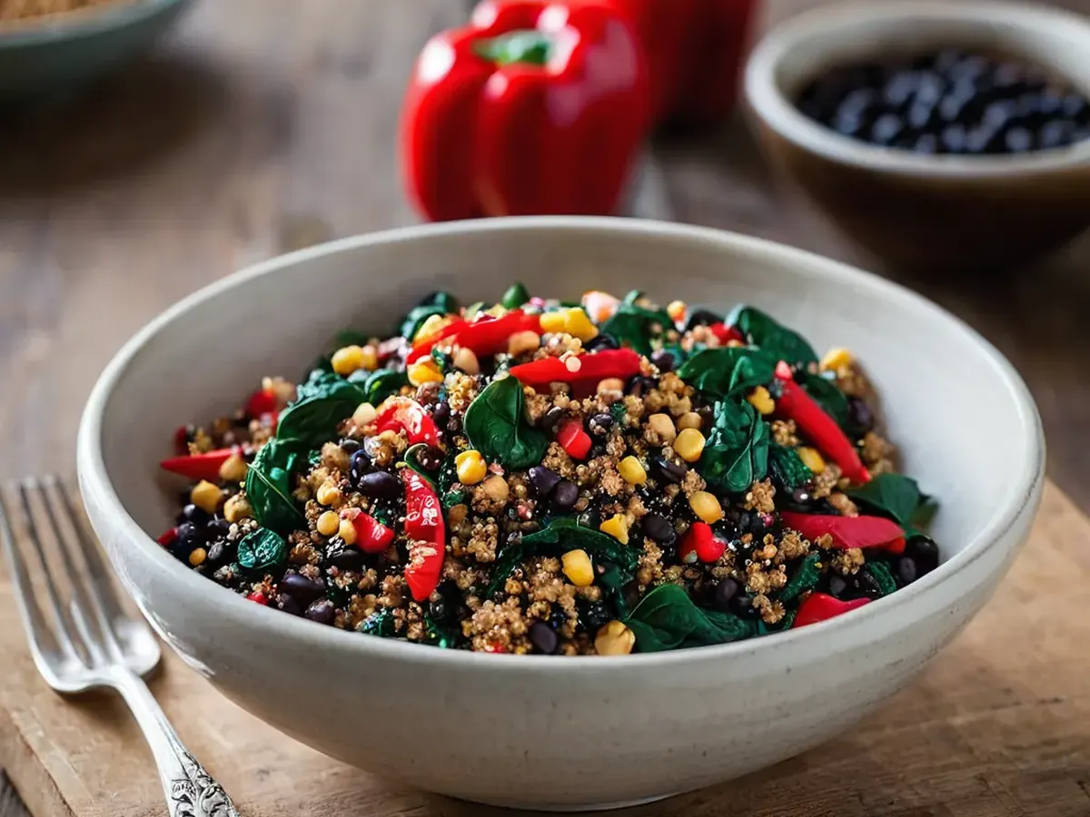 Garlic Lime Quinoa Stir-Fry Garlic Lime Quinoa Stir-Fry served and ready to enjoy